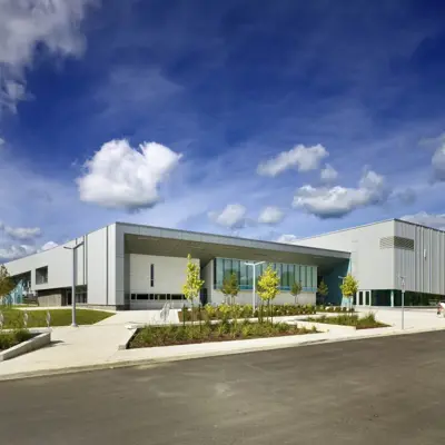 Wide shot of the Woolwich recreational centre